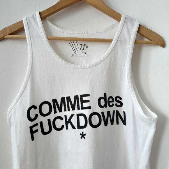 The Cut Comme Des Fuckdown White Tank Top - Picture 4 of 6